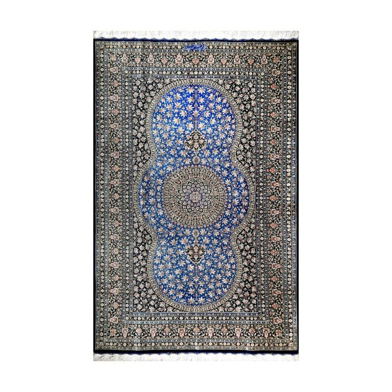 فرش دستباف ابریشمی قم کد 6725