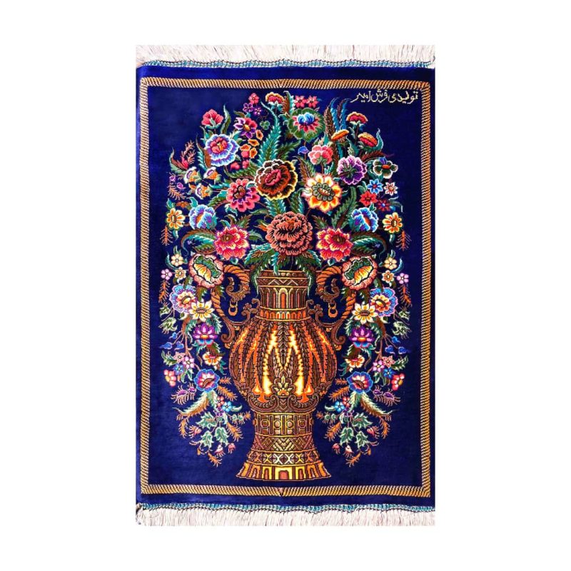 فرش دستباف ابریشمی قم کد 6740