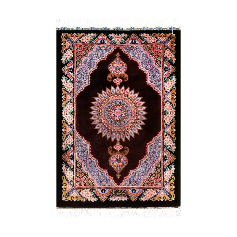 فرش دستباف ابریشمی قم کد 6737