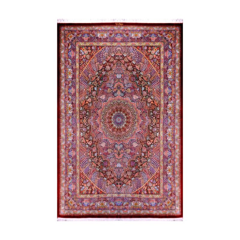 فرش دستباف ابریشمی قم کد 6825