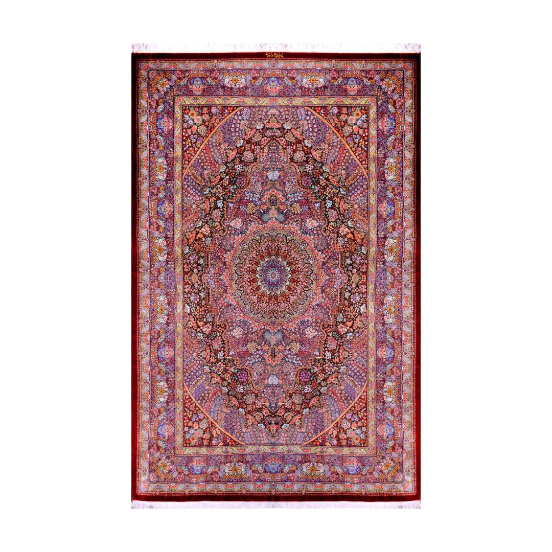 فرش دستباف ابریشمی قم کد 6825