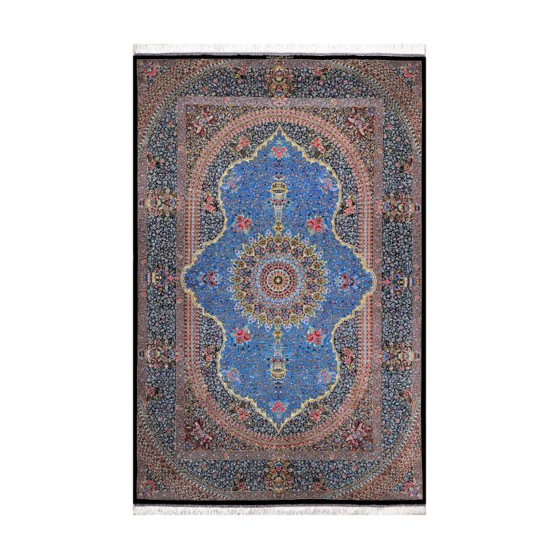 فرش دستباف ابریشمی قم کد 6807