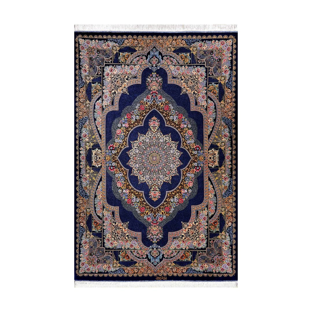 فرش دستباف ابریشمی قم کد 6714