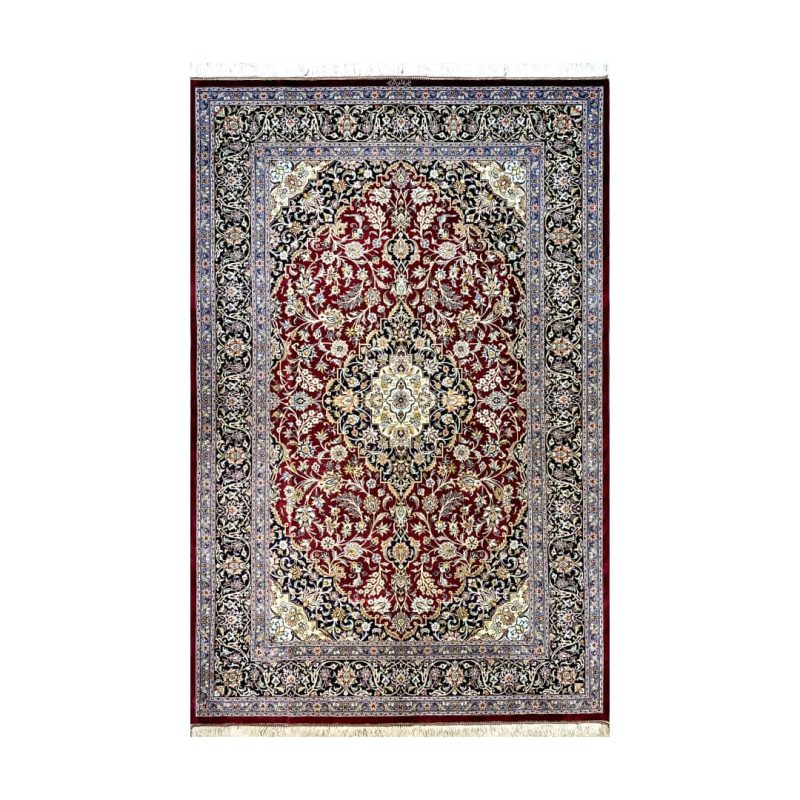 فرش دستباف ابریشمی قم کد 6720