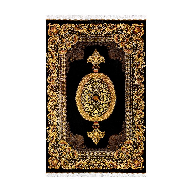 فرش دستباف ابریشمی قم کد 6726